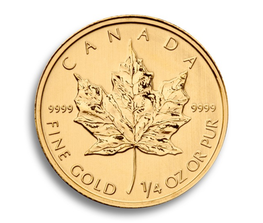 ¼ Unze Maple Leaf Goldmünze