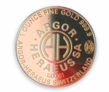 1 Unze Goldbarren Rund Argor resale